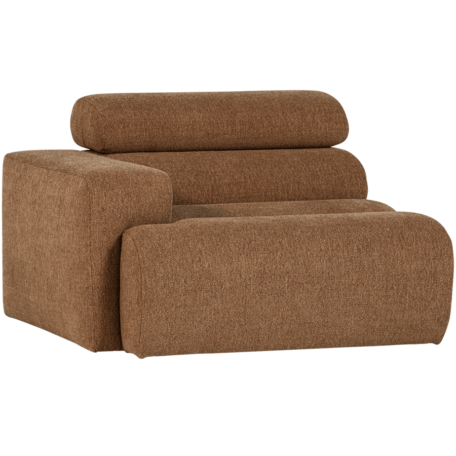 NOVI 1-ZITS ELEMENT ARM LINKS BOUCLE KARAMELBRUIN