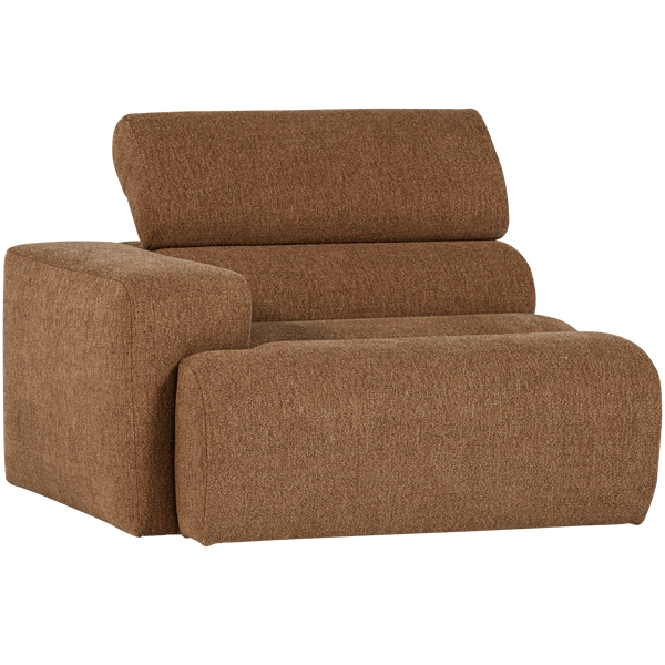 NOVI 1-ZITS ELEMENT ARM LINKS BOUCLE KARAMELBRUIN