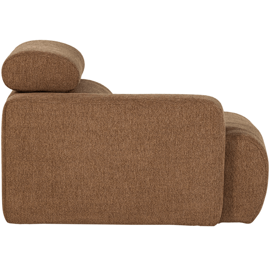 NOVI 1-ZITS ELEMENT ARM LINKS BOUCLE KARAMELBRUIN