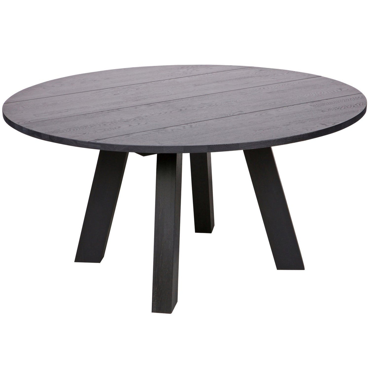 RHONDA XL EETTAFEL O150 CM EIKEN BLACKNIGHT [fsc]