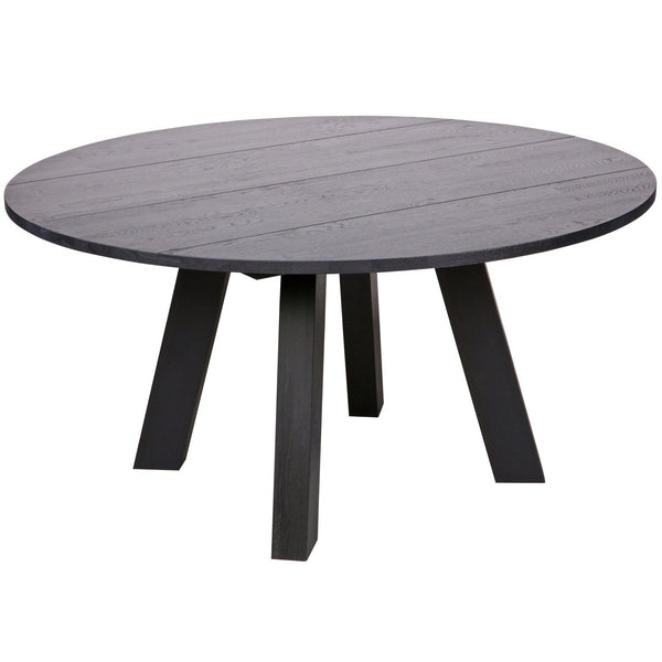 RHONDA XL EETTAFEL O150 CM EIKEN BLACKNIGHT [fsc]