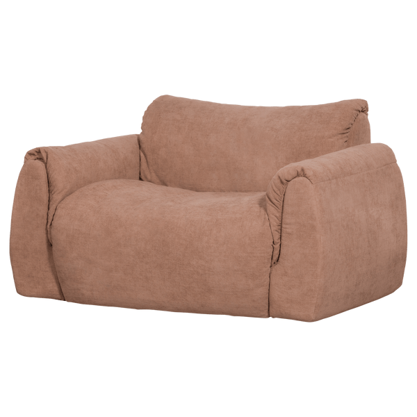 BAGGY LOVESEAT GEWEVEN CHENILLE OUD ROZE