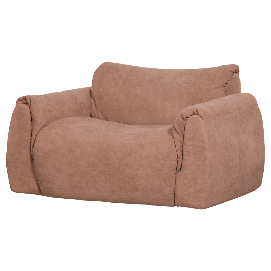 BAGGY LOVESEAT GEWEVEN CHENILLE OUD ROZE