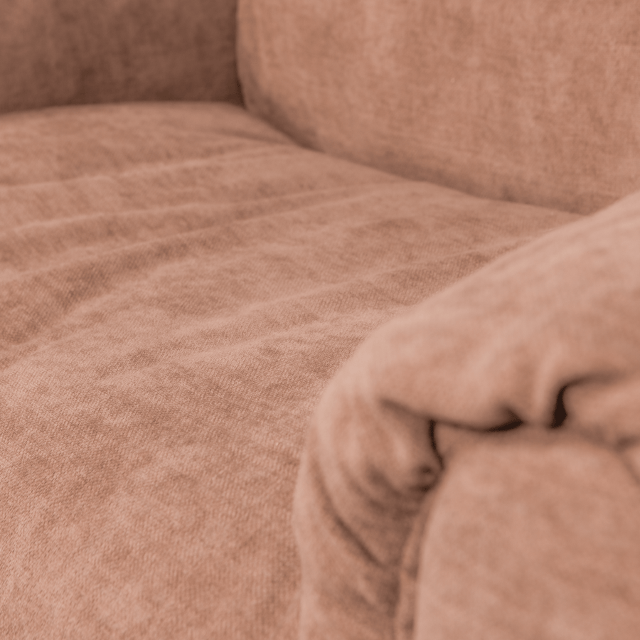BAGGY LOVESEAT GEWEVEN CHENILLE OUD ROZE