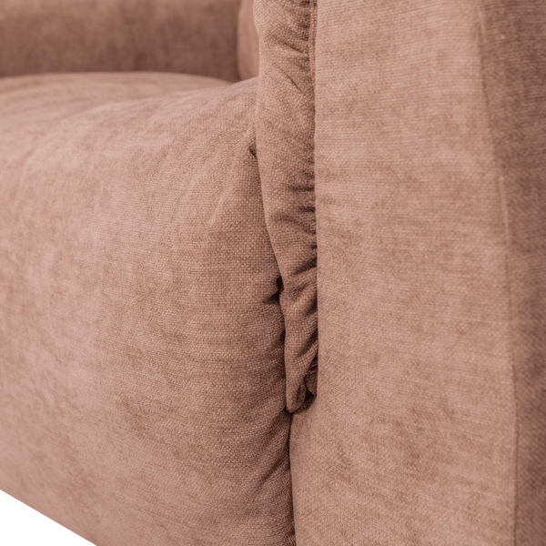 BAGGY LOVESEAT GEWEVEN CHENILLE OUD ROZE
