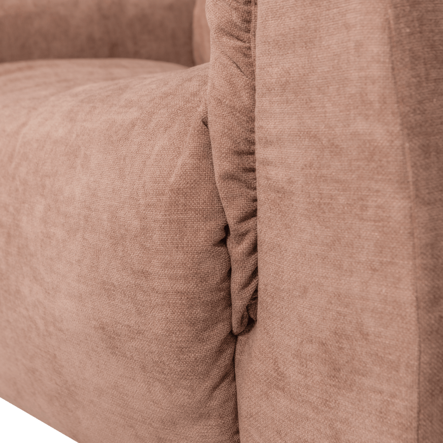 BAGGY LOVESEAT GEWEVEN CHENILLE OUD ROZE