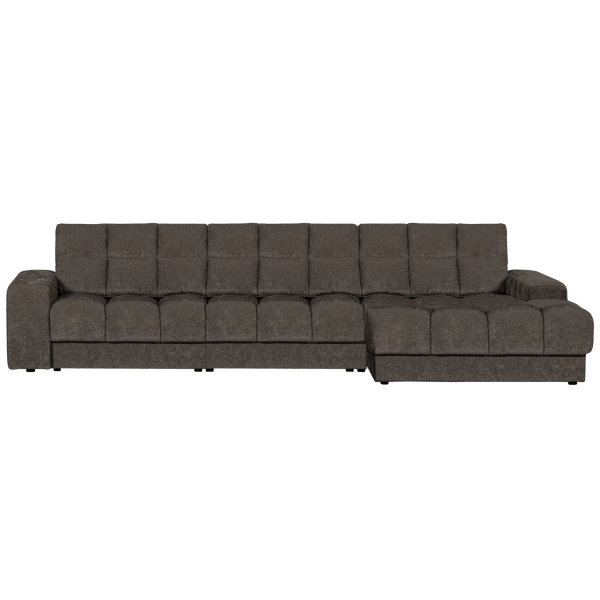 SECOND DATE CHAISE LONGUE RECHTS VELVET WARMGRIJS