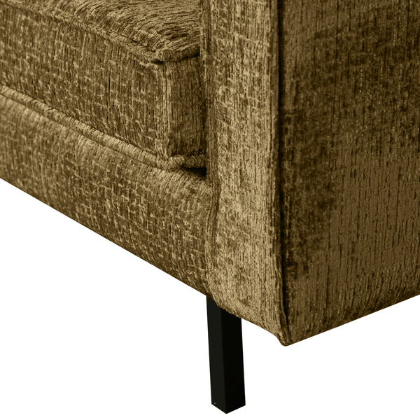 RODEO 3-ZITS BANK STRUCTURE VELVET BRASS