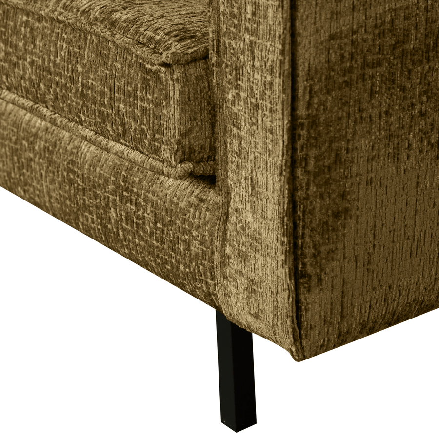 RODEO 3-ZITS BANK STRUCTURE VELVET BRASS