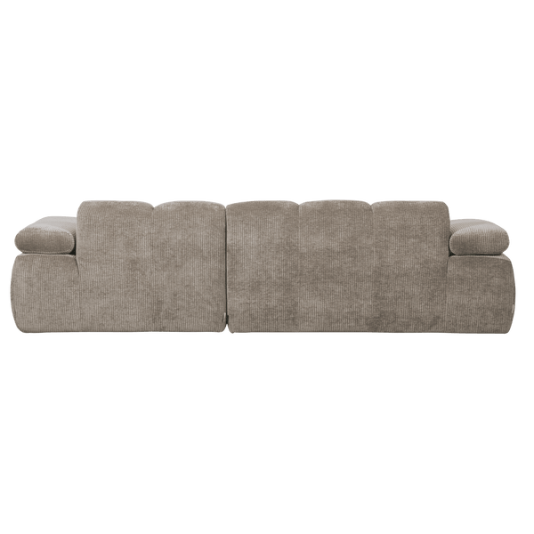 MOJO CHAISE LONGUE BANK RECHTS RIBSTOF DONKERZAND
