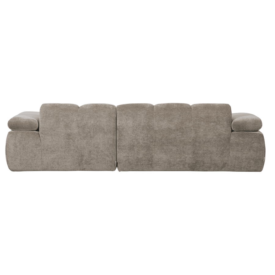 MOJO CHAISE LONGUE BANK RECHTS RIBSTOF DONKERZAND