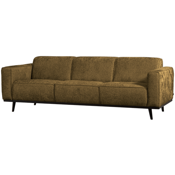 STATEMENT 3-ZITS BANK 230 CM STRUCTURE VELVET BRASS