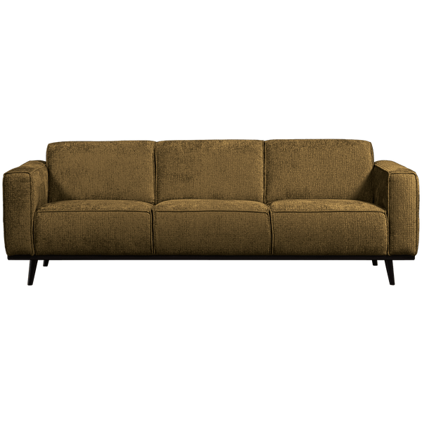 STATEMENT 3-ZITS BANK 230 CM STRUCTURE VELVET BRASS