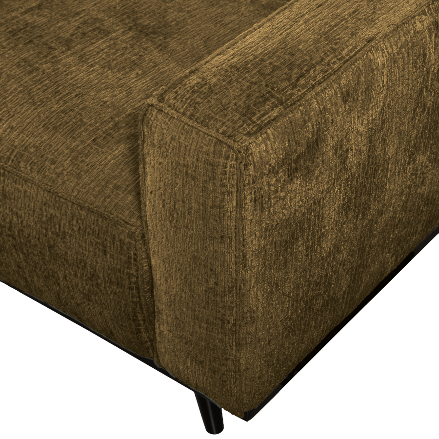 STATEMENT 3-ZITS BANK 230 CM STRUCTURE VELVET BRASS