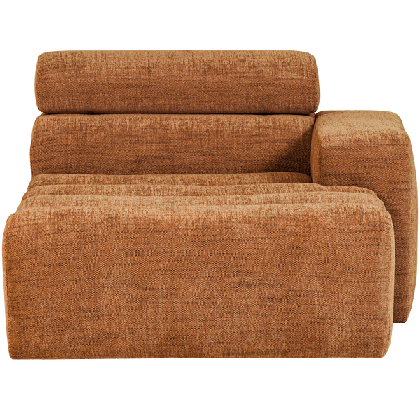 NOVI CHAISE LONGUE ELEMENT ARM RECHTS ORANJE MELANGE
