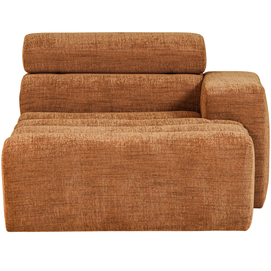 NOVI CHAISE LONGUE ELEMENT ARM RECHTS ORANJE MELANGE