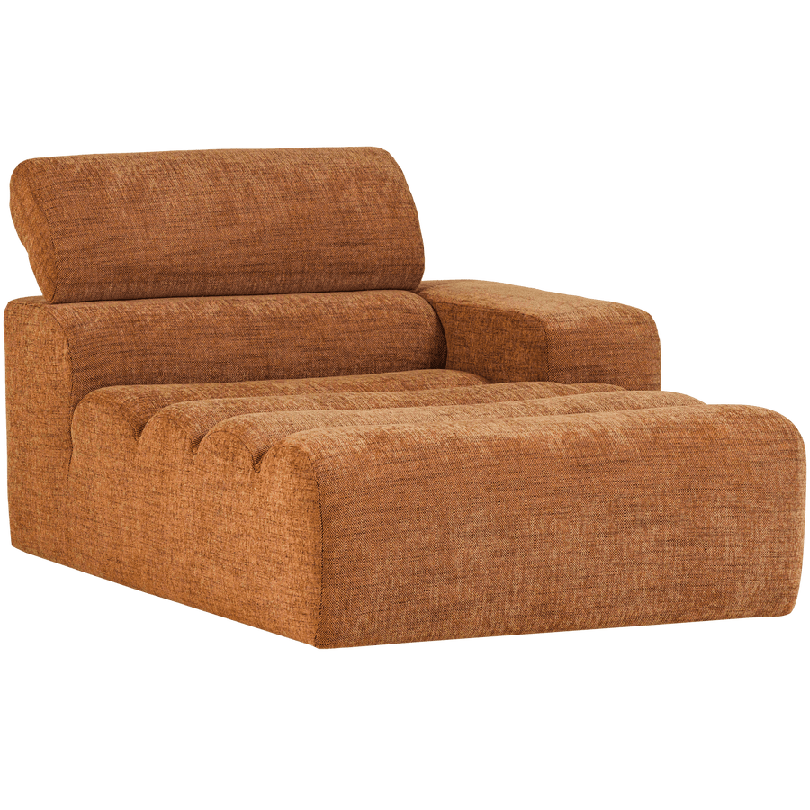 NOVI CHAISE LONGUE ELEMENT ARM RECHTS ORANJE MELANGE