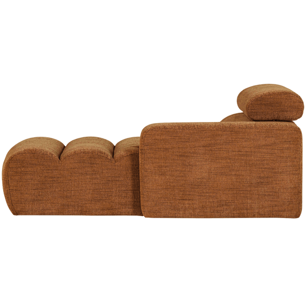 NOVI CHAISE LONGUE ELEMENT ARM RECHTS ORANJE MELANGE
