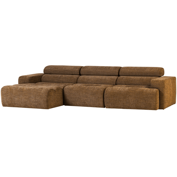 NOVI CHAISE LONGUE BANK LINKS KARAMELBRUIN MELANGE