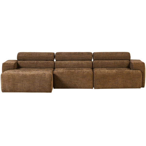 NOVI CHAISE LONGUE BANK LINKS KARAMELBRUIN MELANGE