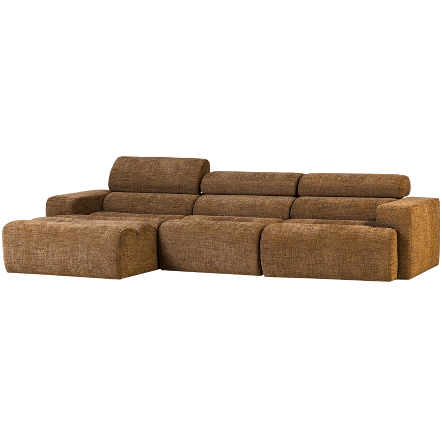 NOVI CHAISE LONGUE BANK LINKS KARAMELBRUIN MELANGE
