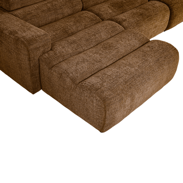 NOVI CHAISE LONGUE BANK LINKS KARAMELBRUIN MELANGE