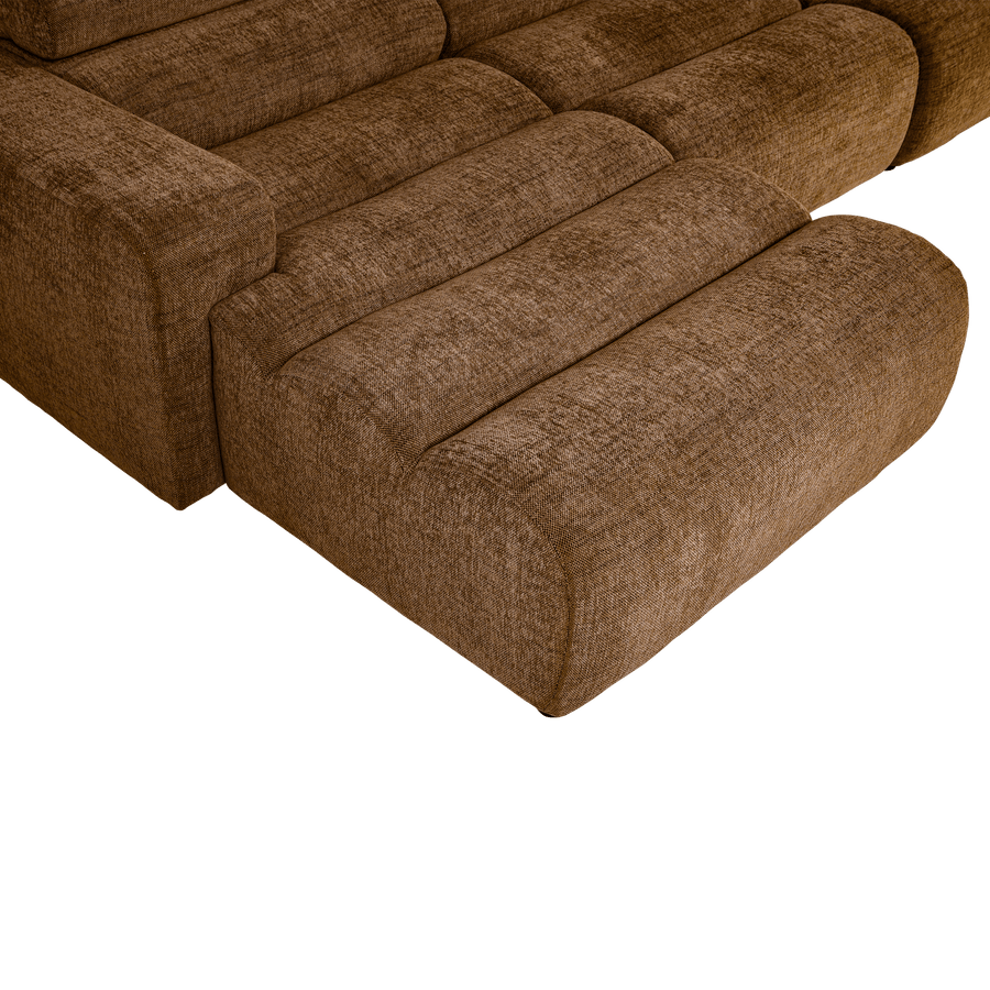 NOVI CHAISE LONGUE BANK LINKS KARAMELBRUIN MELANGE