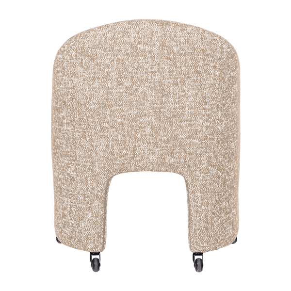 CORDO EETKAMERSTOEL MET WIELEN MELANGE NATUREL [fsc]