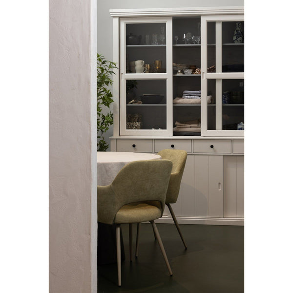 JENNY EETKAMERSTOEL GEWEVEN STOF SALIEGROEN (set of 2)