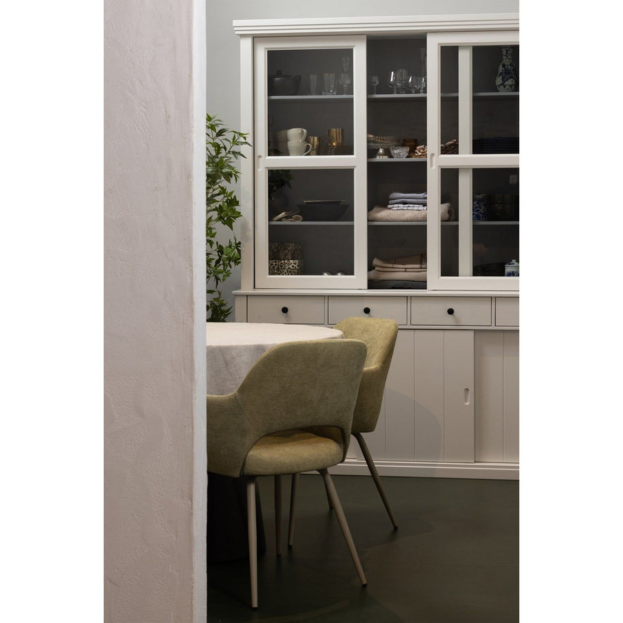 JENNY EETKAMERSTOEL GEWEVEN STOF SALIEGROEN (set of 2)
