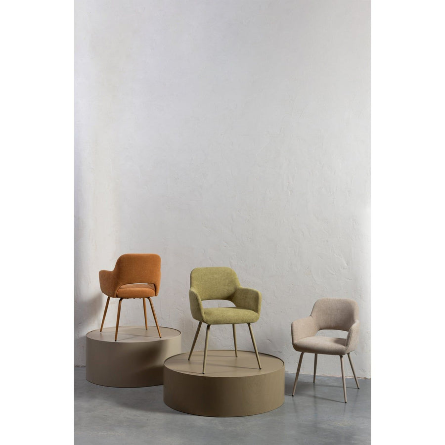 JENNY EETKAMERSTOEL GEWEVEN STOF SALIEGROEN (set of 2)