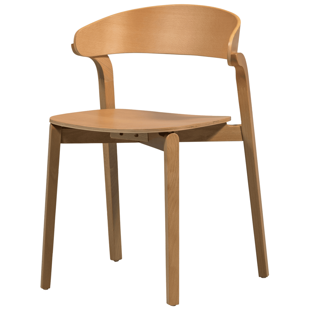 CRAS EETKAMERSTOEL ESSEN FINEER NATUREL (set of 2)