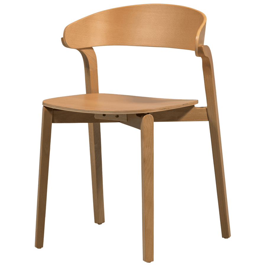 CRAS EETKAMERSTOEL ESSEN FINEER NATUREL (set of 2)