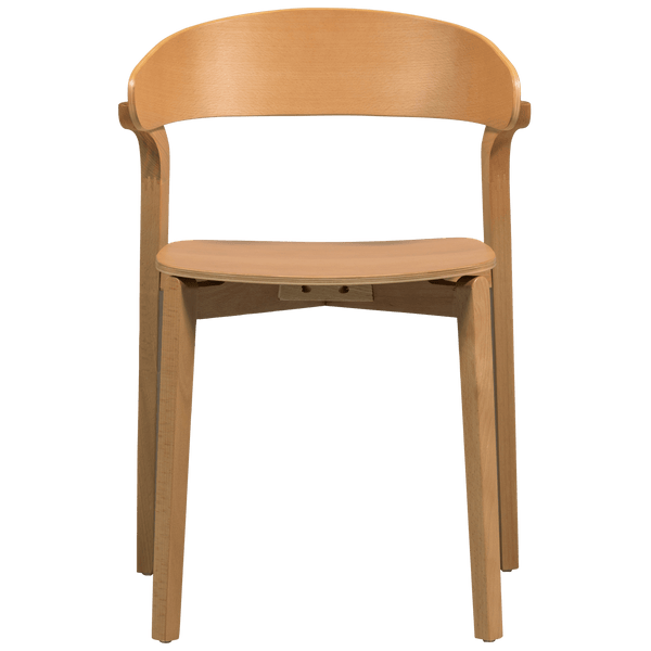 CRAS EETKAMERSTOEL ESSEN FINEER NATUREL (set of 2)