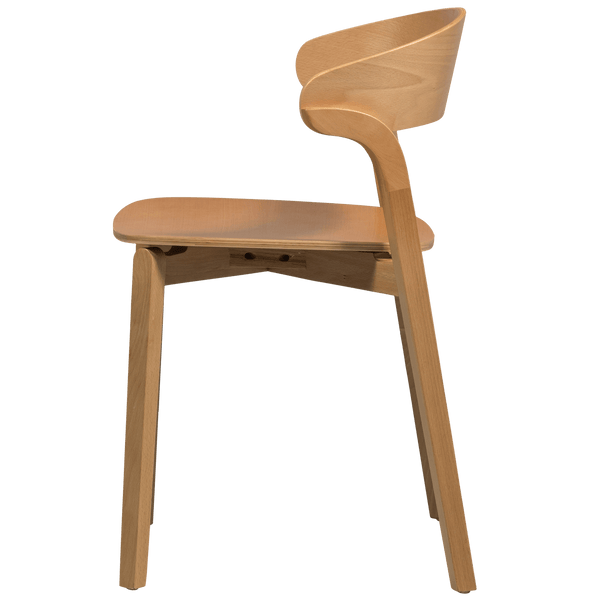 CRAS EETKAMERSTOEL ESSEN FINEER NATUREL (set of 2)