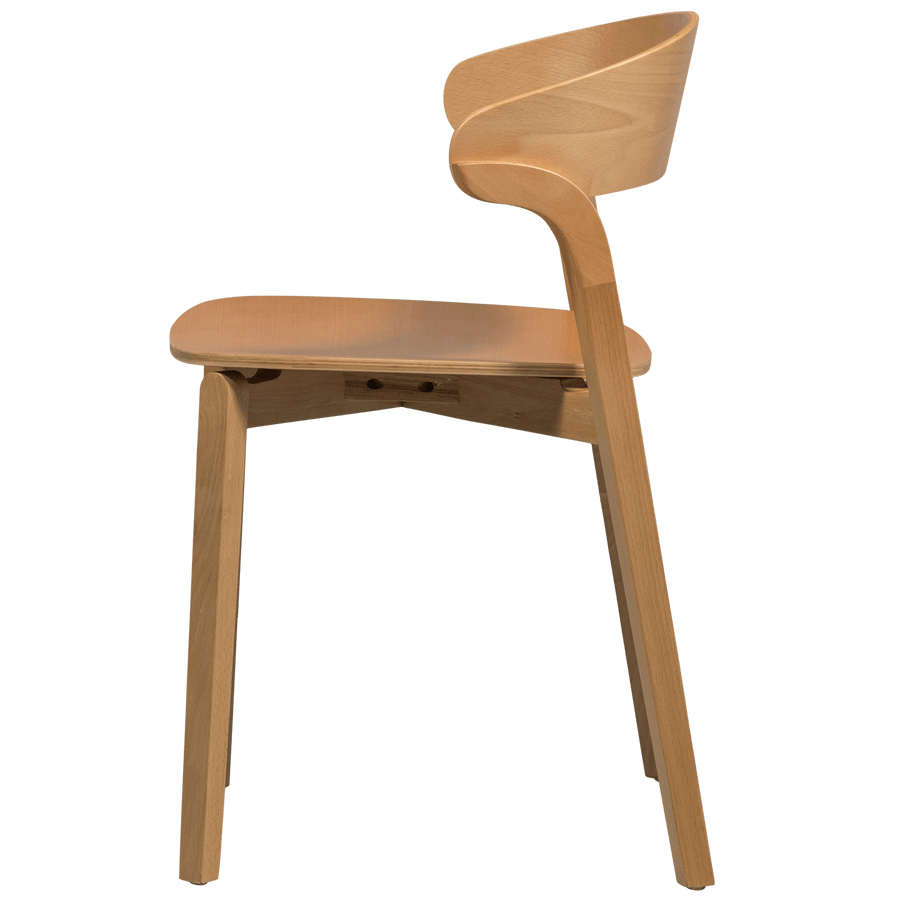 CRAS EETKAMERSTOEL ESSEN FINEER NATUREL (set of 2)
