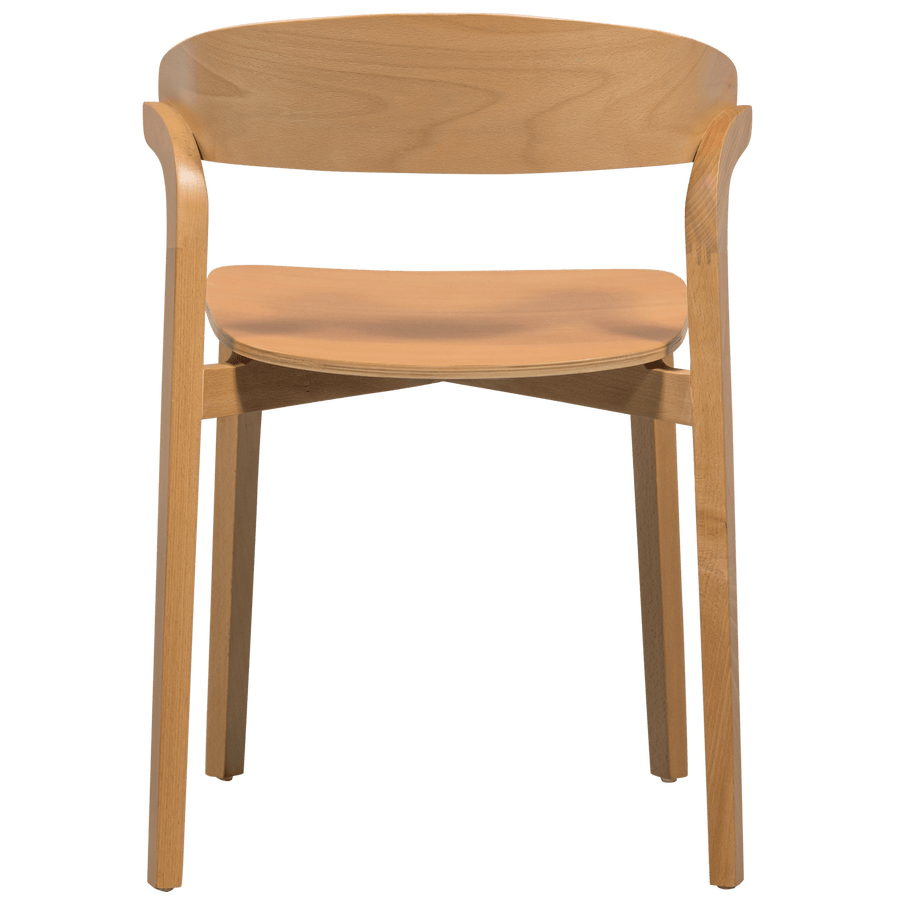 CRAS EETKAMERSTOEL ESSEN FINEER NATUREL (set of 2)