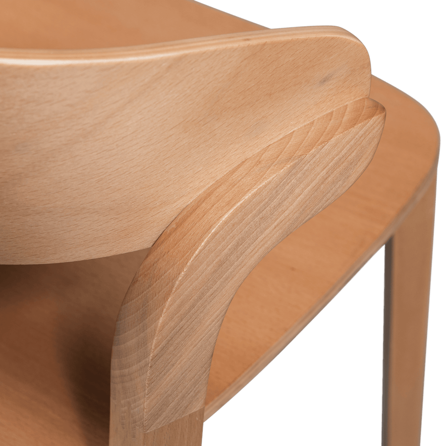 CRAS EETKAMERSTOEL ESSEN FINEER NATUREL (set of 2)