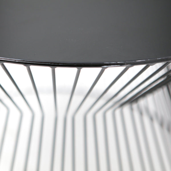SUUS BIJZETTAFEL METAAL ZWART (set of 2)