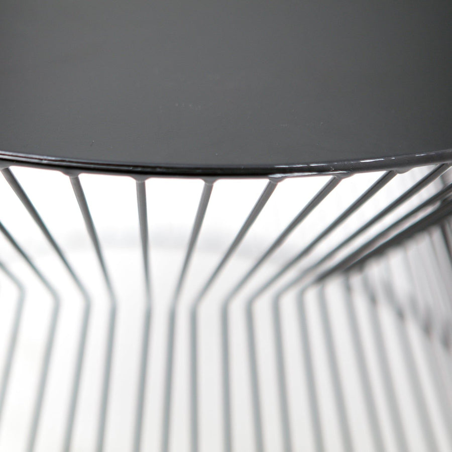 SUUS BIJZETTAFEL METAAL ZWART (set of 2)