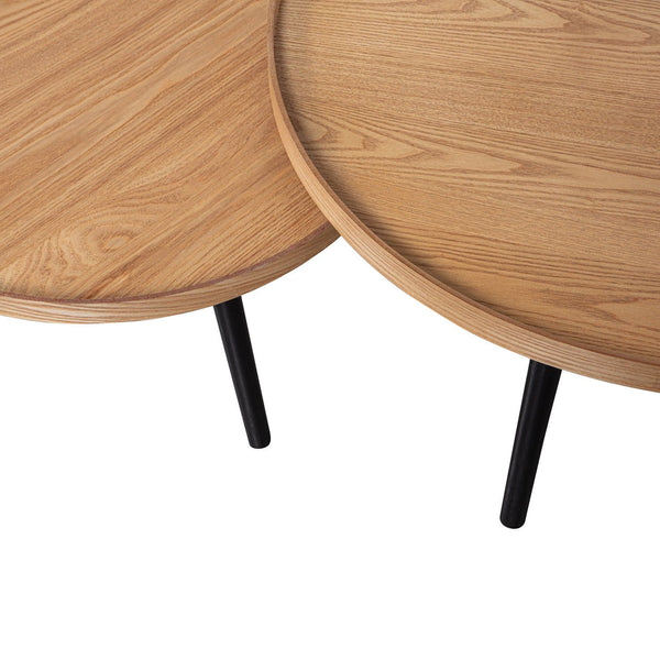 MESA BIJZETTAFEL XL HOUT NATUREL 39xO78 (set of 2)