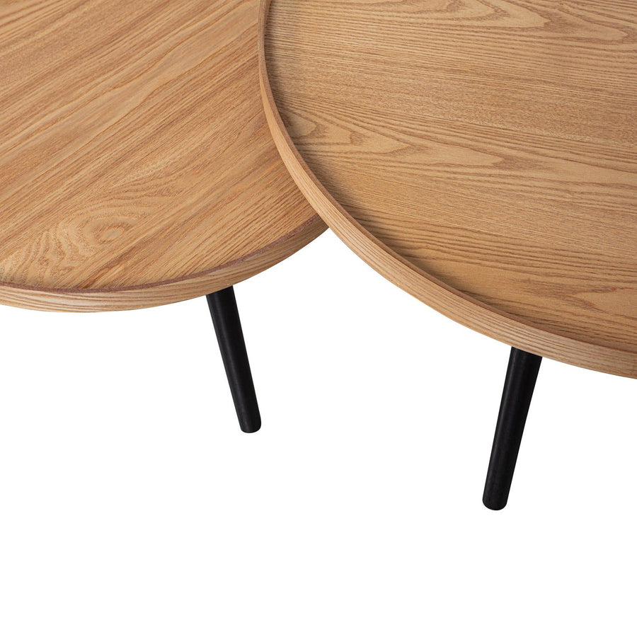 MESA BIJZETTAFEL XL HOUT NATUREL 39xO78 (set of 2)