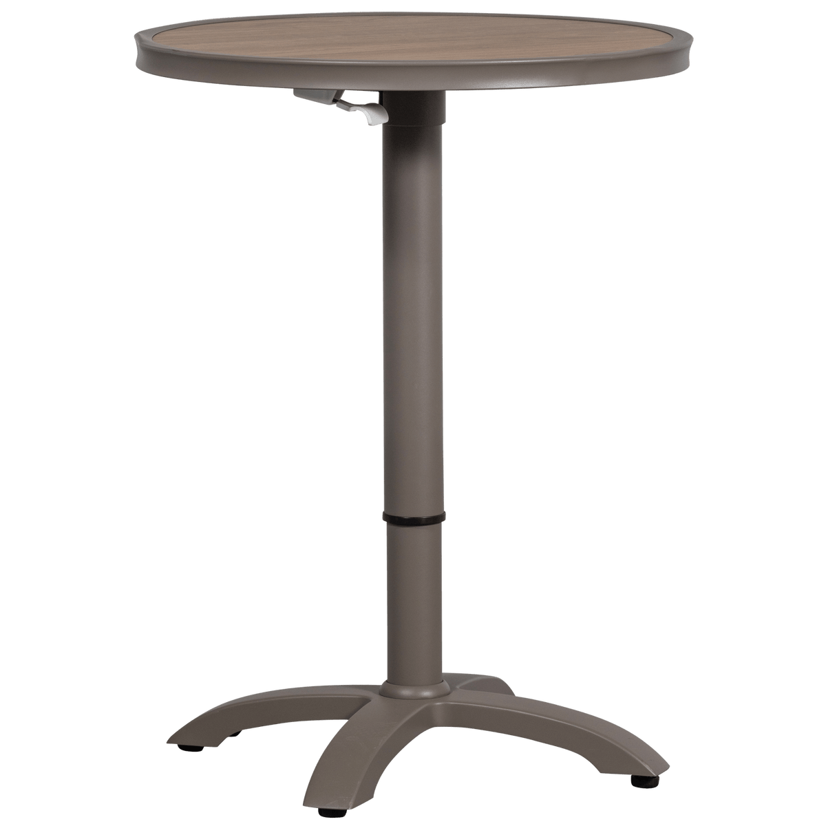 JEPPE HOOGTE VERSTELBARE BARTAFEL TUIN ALUMINIUM BRUIN/GRIJS