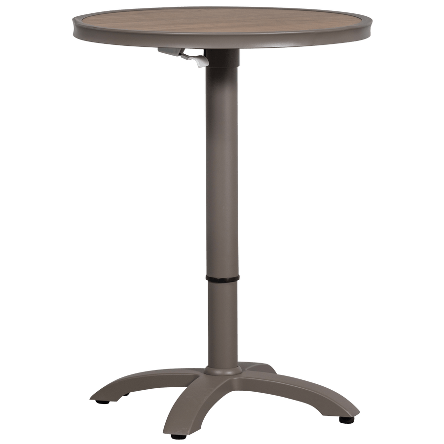 JEPPE HOOGTE VERSTELBARE BARTAFEL TUIN ALUMINIUM BRUIN/GRIJS