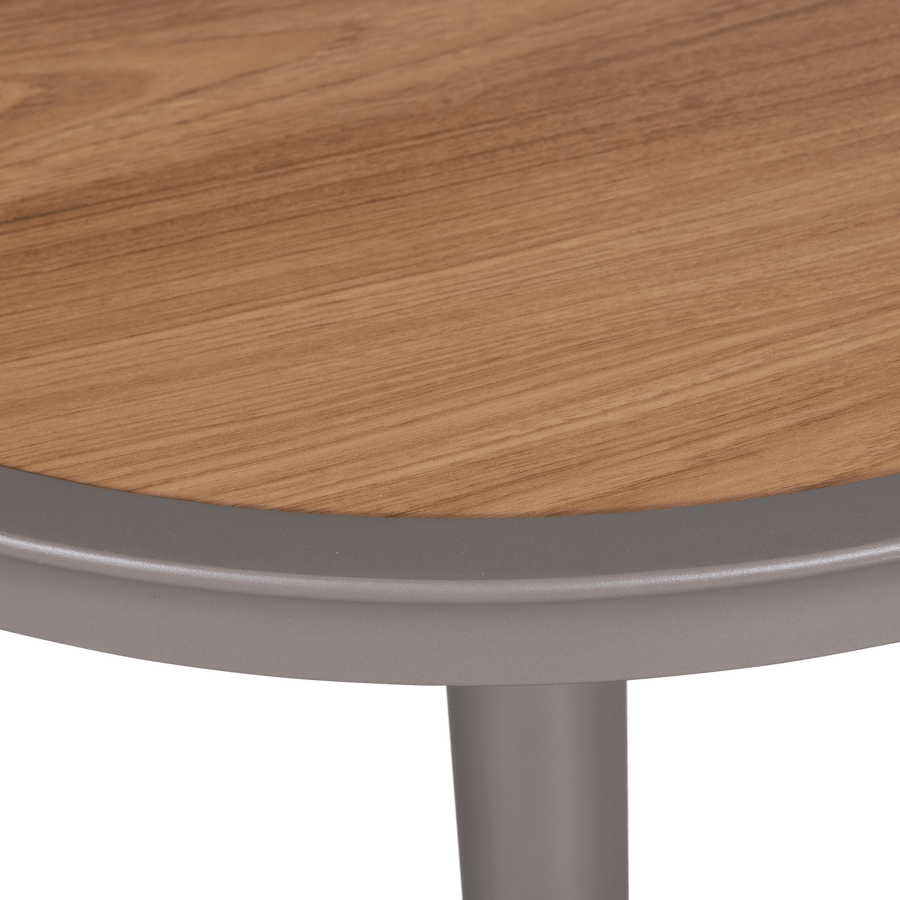 JEPPE HOOGTE VERSTELBARE BARTAFEL TUIN ALUMINIUM BRUIN/GRIJS