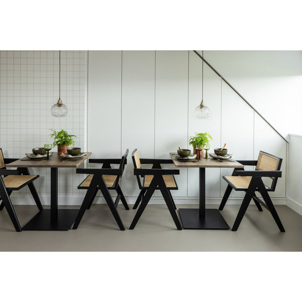 GUNN EETKAMERSTOEL RATTAN/HOUT ZWART