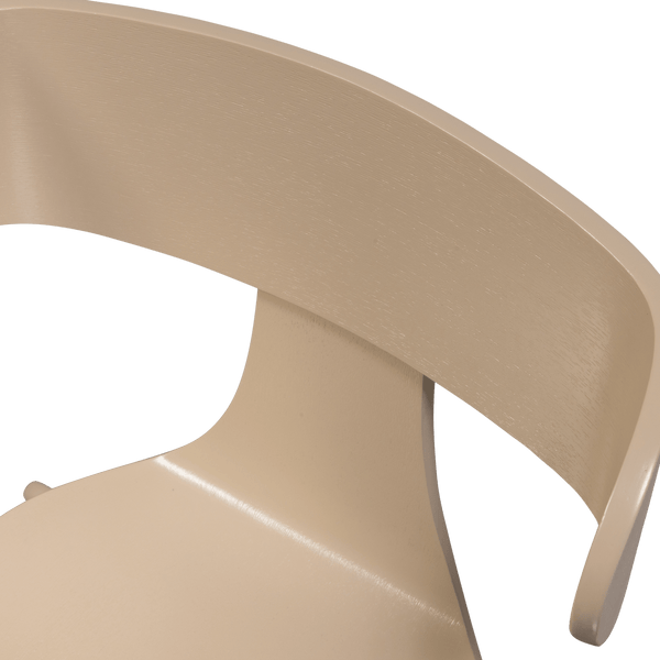 FORM HOUTEN STOEL MET METALEN POOT ZAND (set of 2)