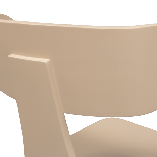 FORM HOUTEN STOEL MET METALEN POOT ZAND (set of 2)