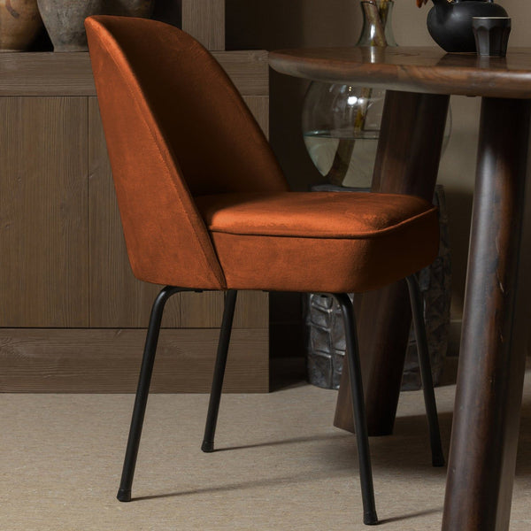 VOGUE EETKAMERSTOEL VELVET ROEST (set of 2)