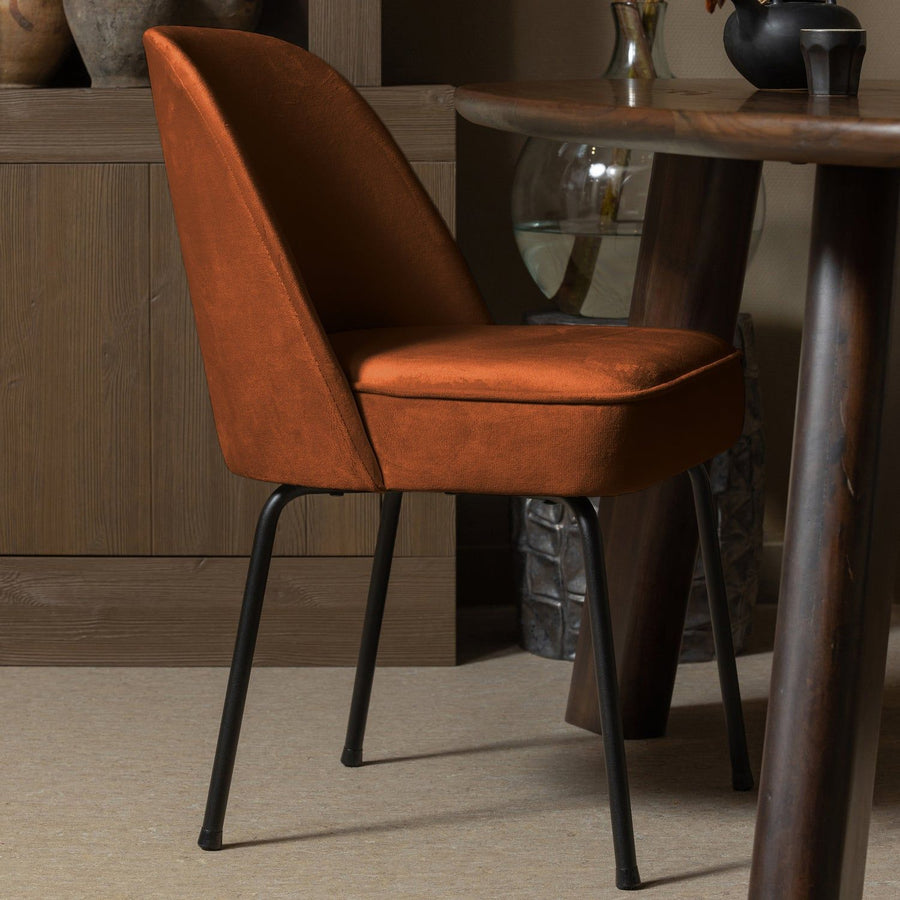 VOGUE EETKAMERSTOEL VELVET ROEST (set of 2)